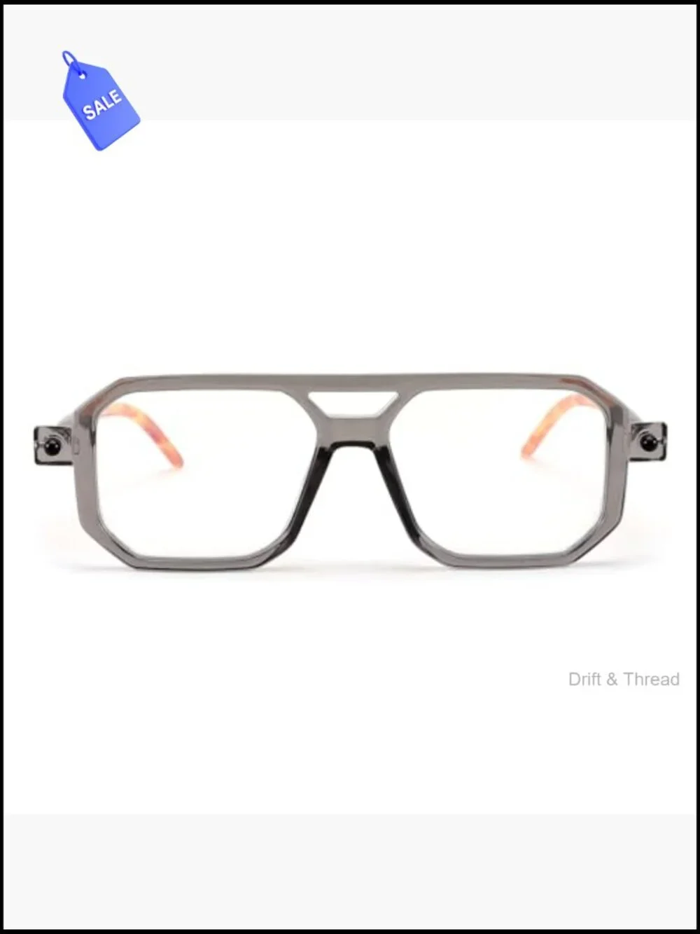Vintage Square Blue Light Blocking Reading Glasses Metal Frame Unisex